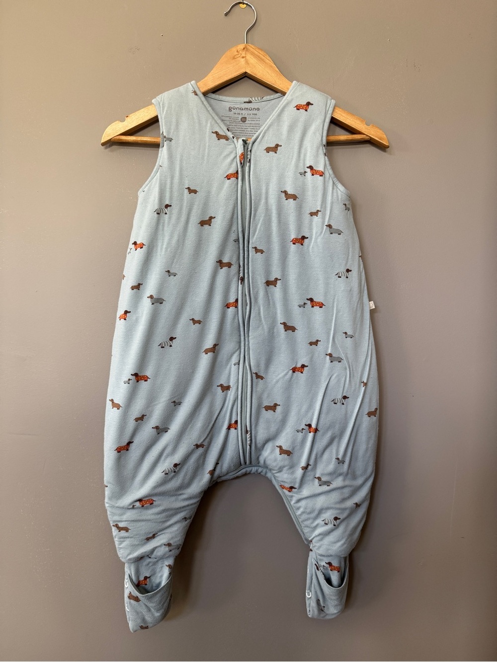 Gunamuna | footie sleep sack - woof / 2.5 tog - Picture 2 of 6
